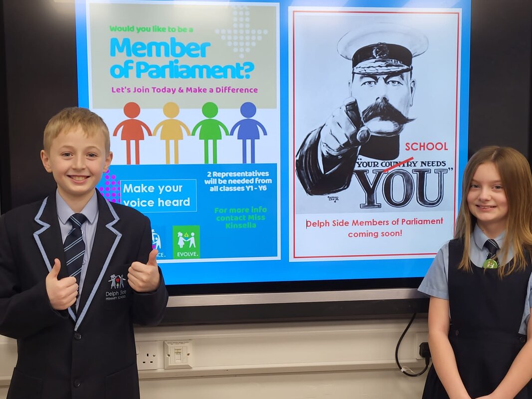 Image of Delph Side Members of Parliament in Year 6!