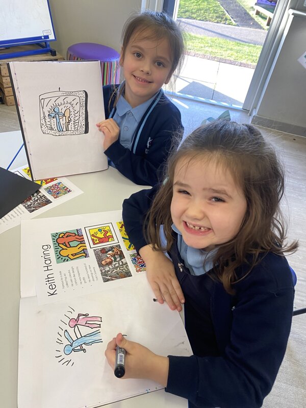 Image of Year 2 - Keith Haring Inspired Art