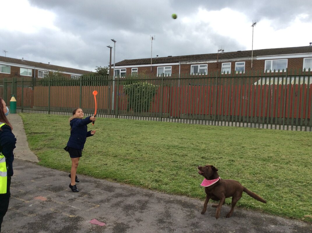 Image of Year 5 - Outside with Poppy!