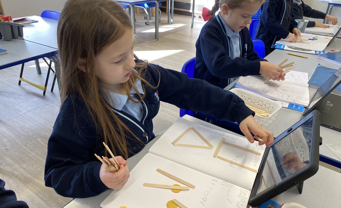 Image of Year 3 working hard in Maths