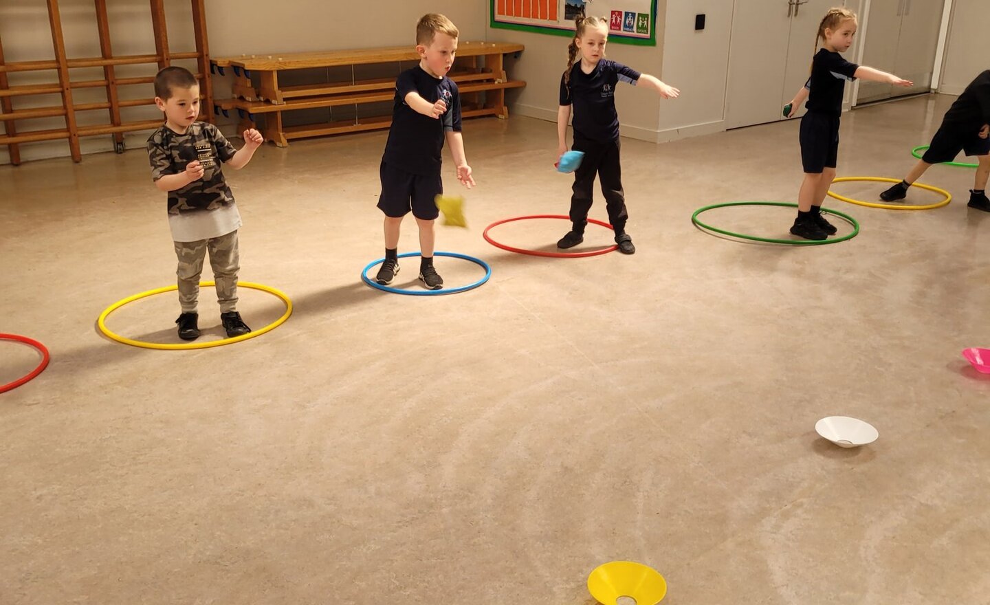 Image of Reception- Throwing a ball at a target