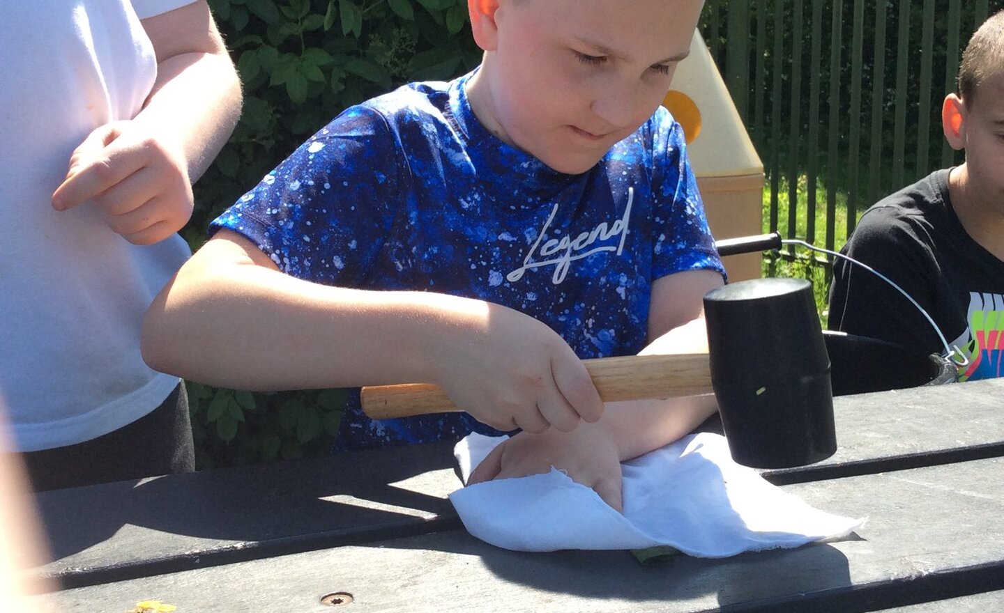 Image of Year 5 - Outdoor Learning - Leaf Printing!