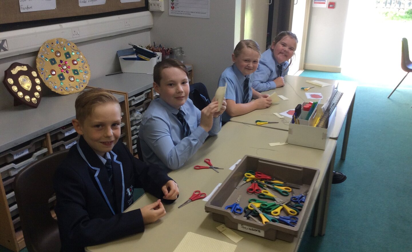 Image of Cross Stitching Poppies in Y5!