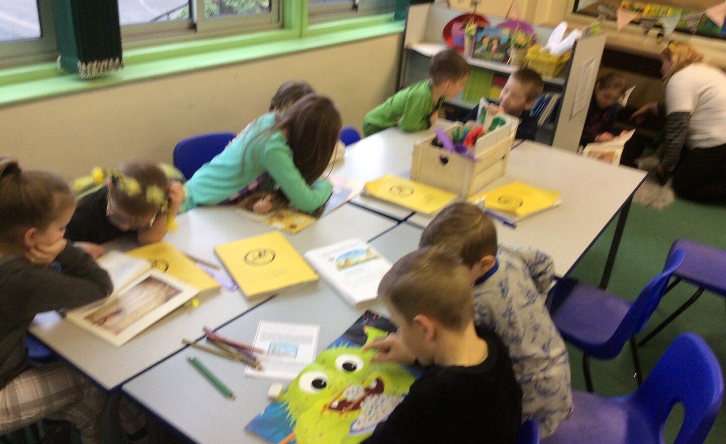 Image of Year 3 and Recepiton Buddy Reading